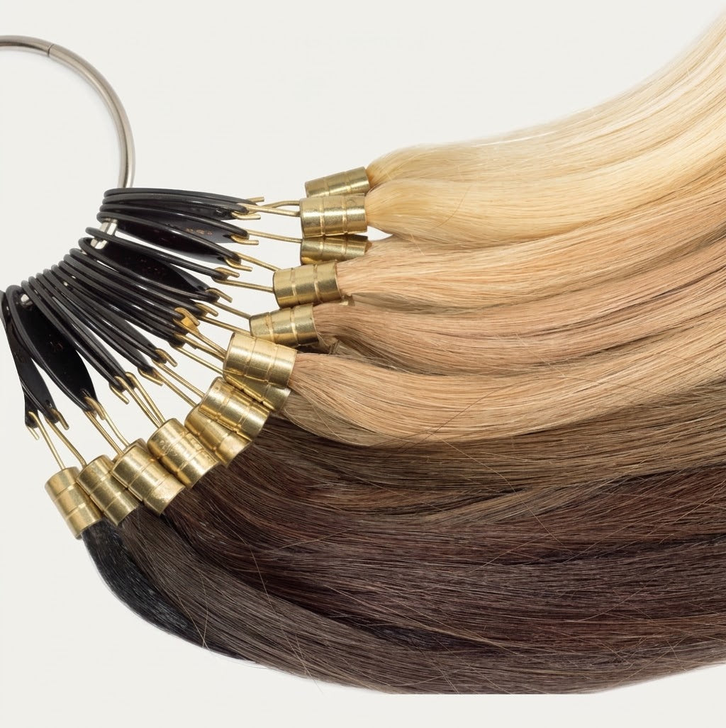 Hair extension colour wheel