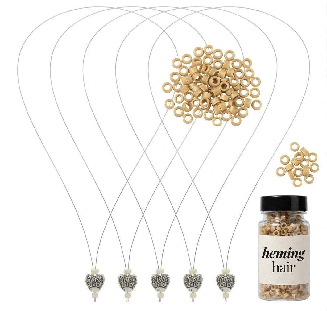 Hair extension bead threader