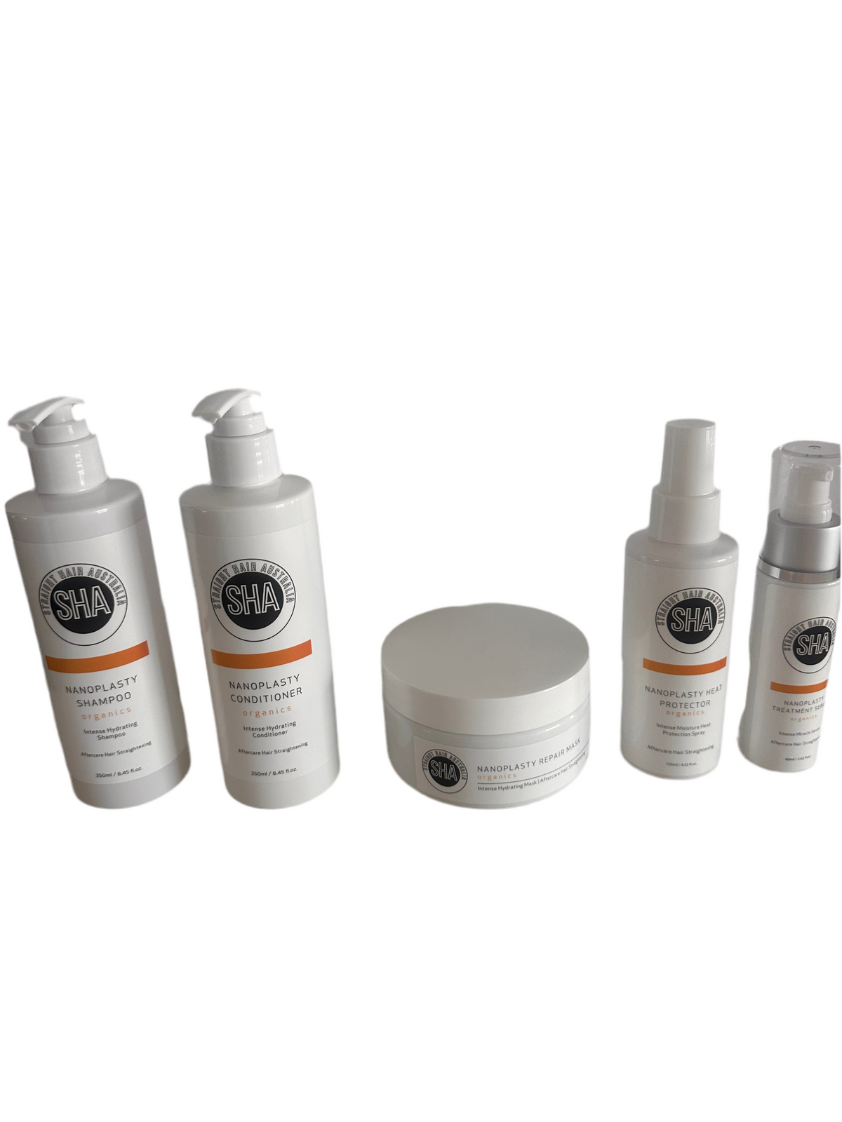 Straight hair Australia hair care range shampoo conditioner heat protector and serum buy them all 