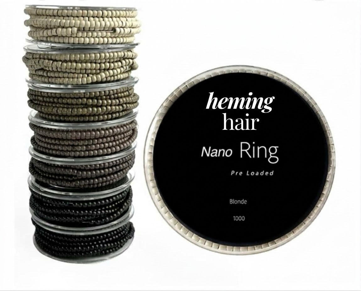 Nano ring bead hair extensions pre loaded 1000